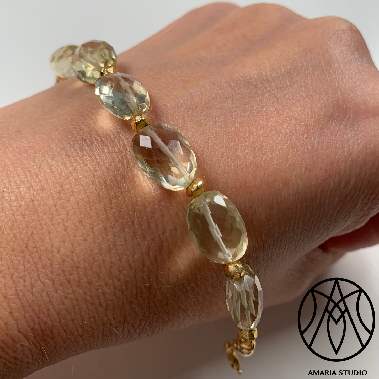 Faceted Citrine bracelet - Amaria Studio
