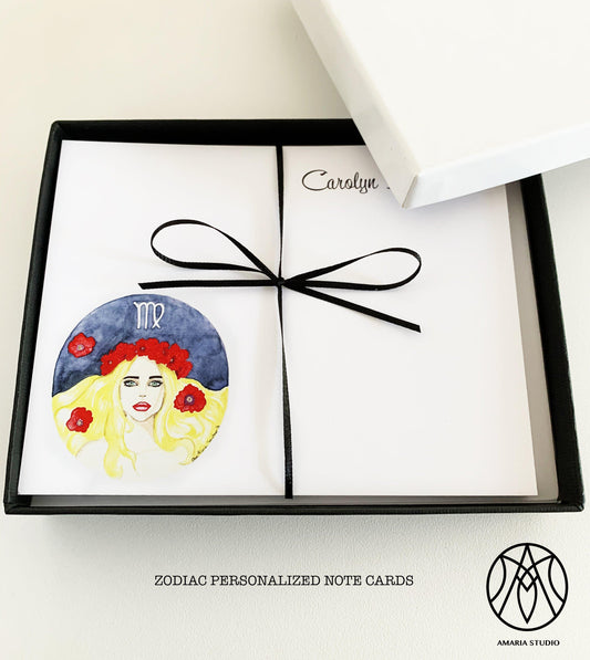 ZODIAC FLAT NOTECARDS - Amaria Studio