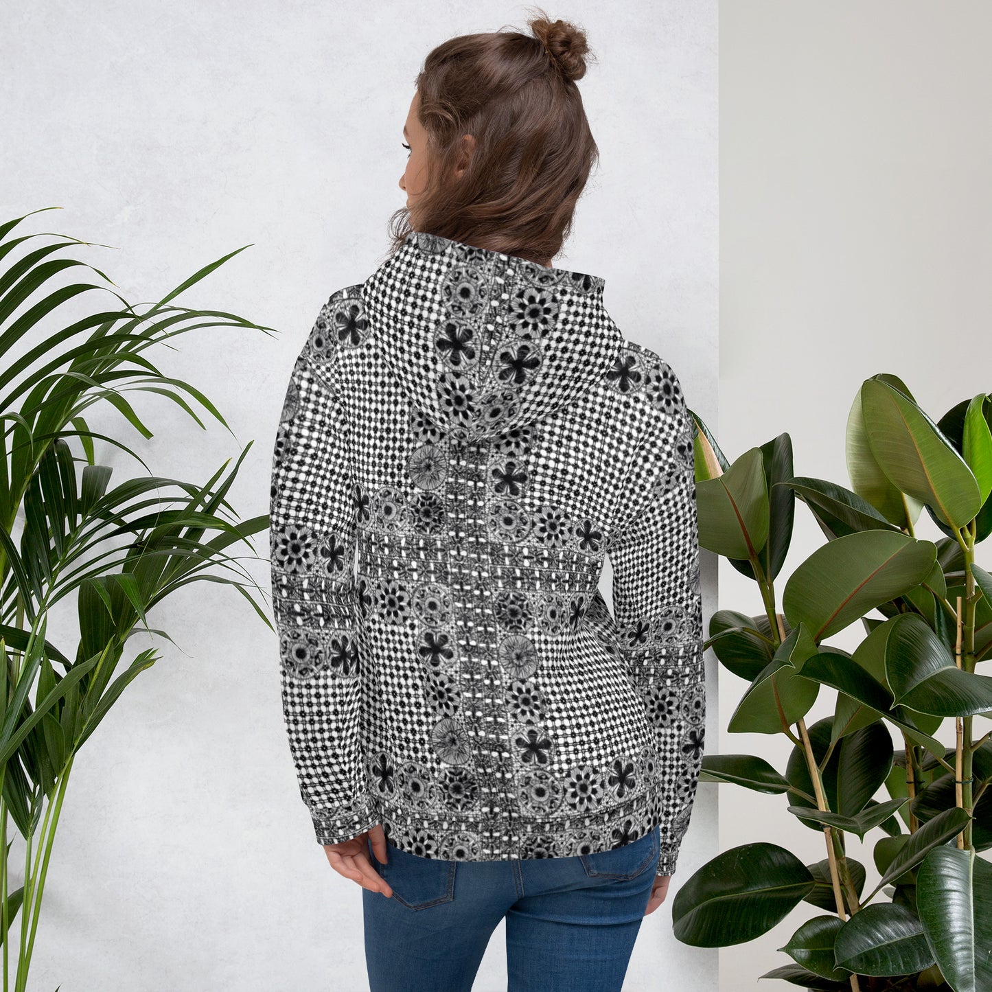 Ñanduti lace print Unisex Hoodie - Amaria Studio