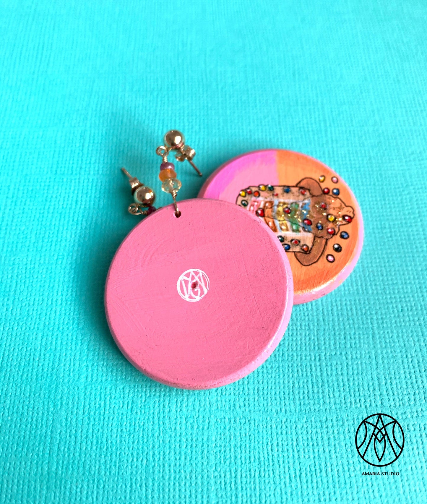 Birthday cake earrings - Amaria Studio