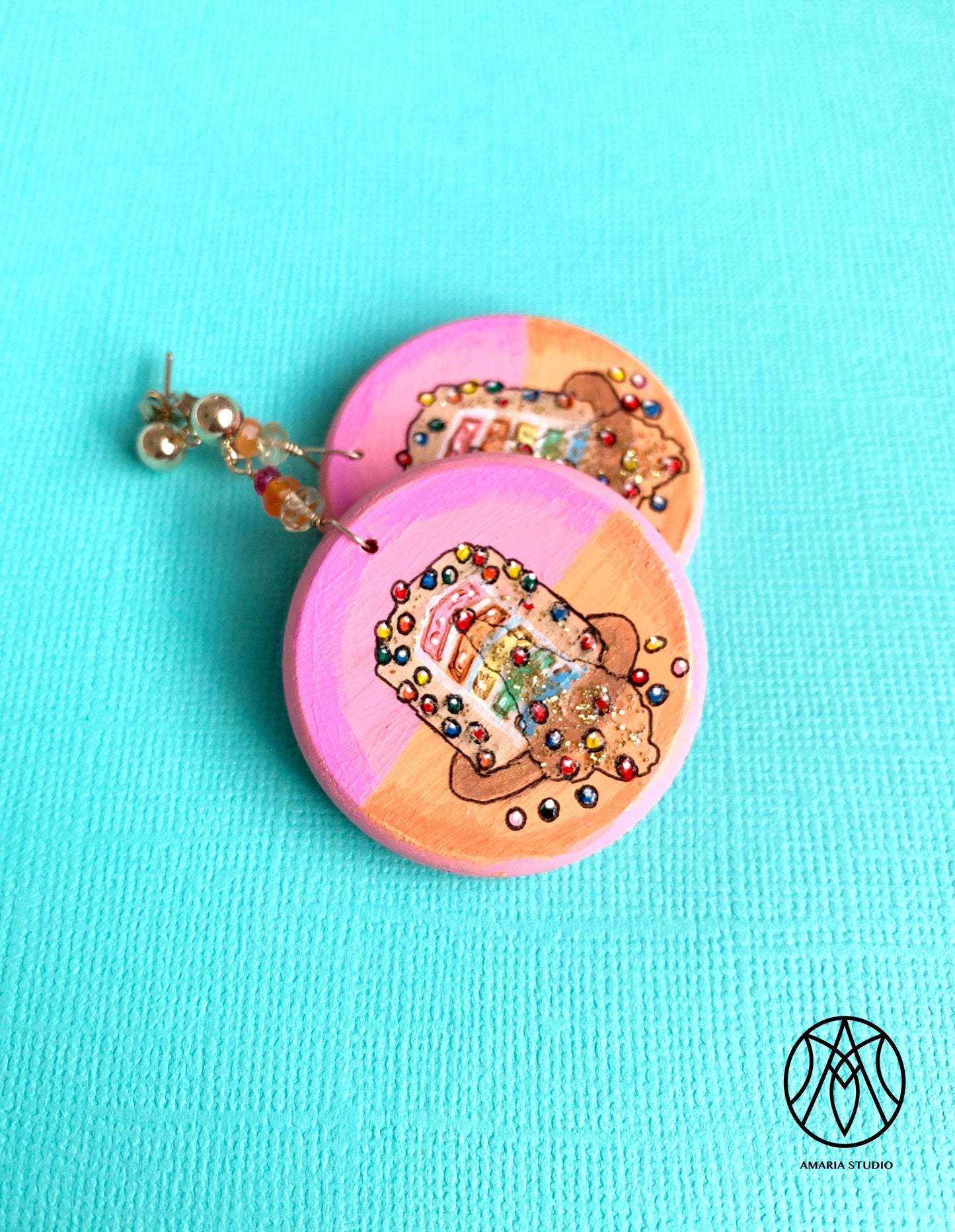 Birthday cake earrings - Amaria Studio