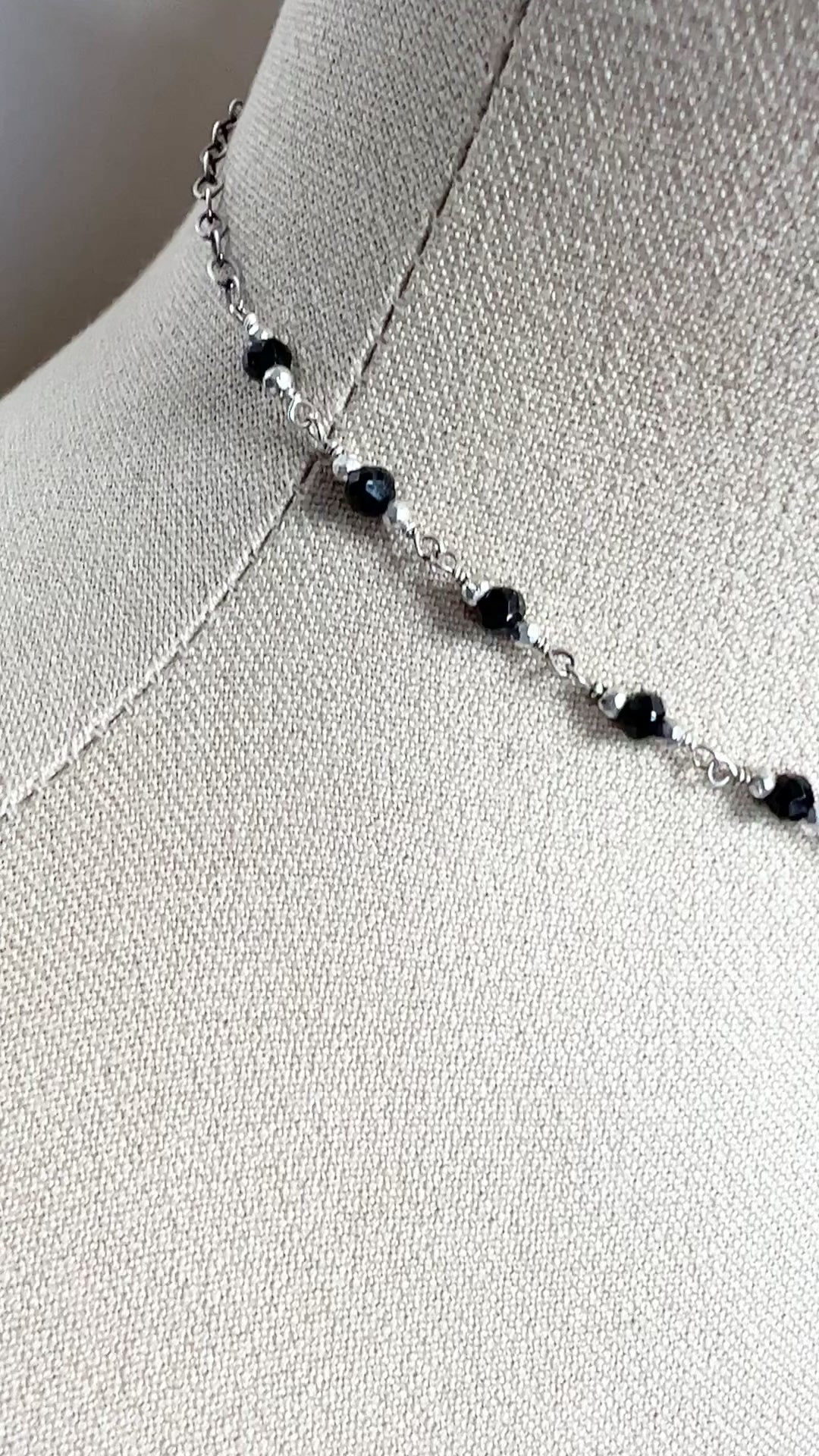 Sterling silver filigree cross necklace paraguayan cross black