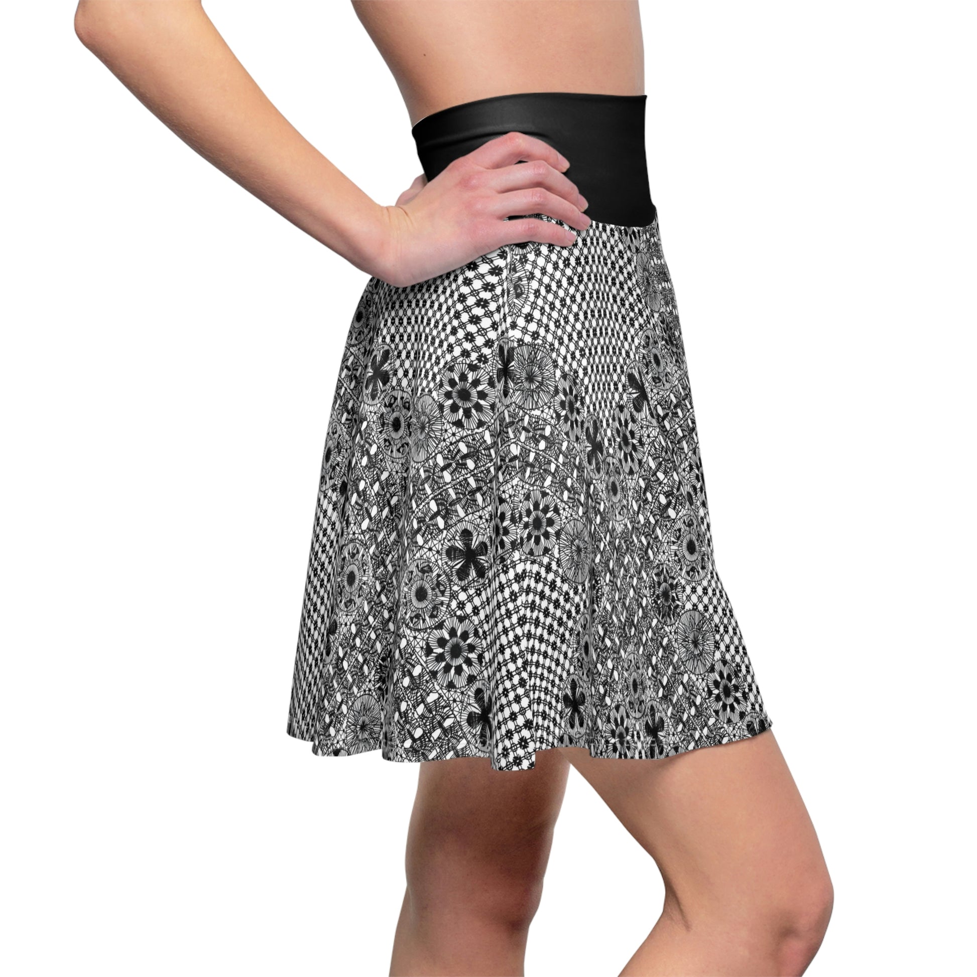 Lace womens skater skirt ñanduti paraguay lace - Amaria Studio