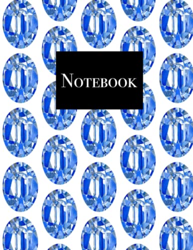 Notebook: Sapphire Print Composition Notebook - College Ruled 110 Pages - Large 8.5 x 11 - Amaria Studio