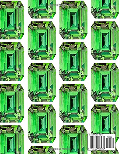 Notebook: Emerald Print Composition Notebook - College Ruled 110 Pages - Large 8.5 x 11 - Amaria Studio