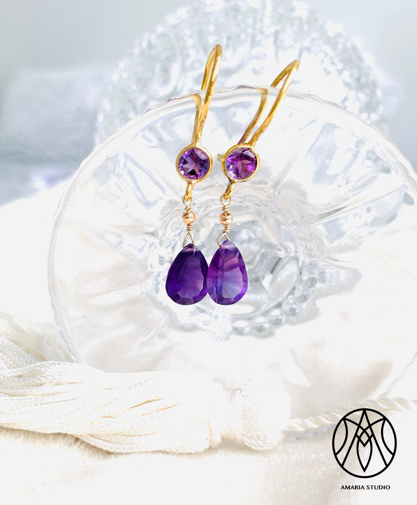Amethyst Earrings - Amaria Studio