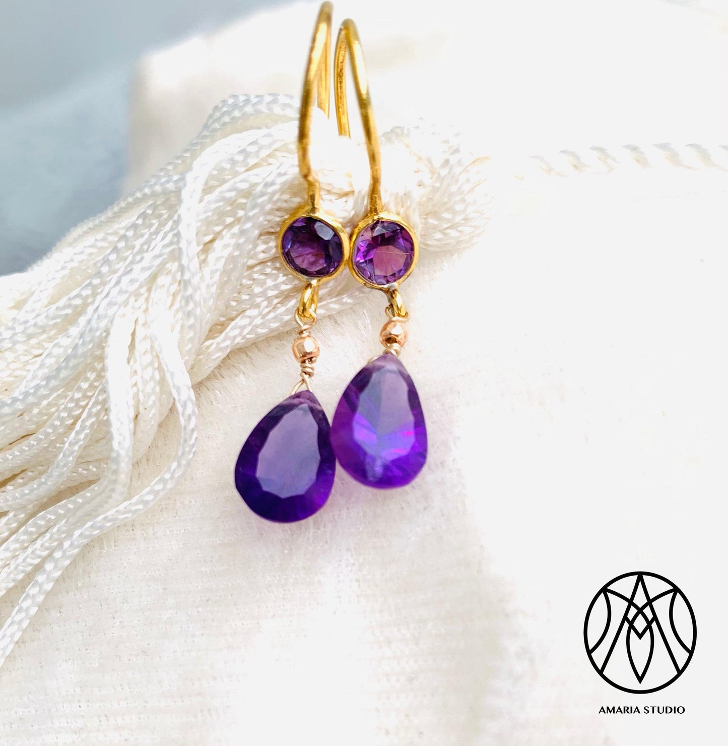 Amethyst Earrings - Amaria Studio