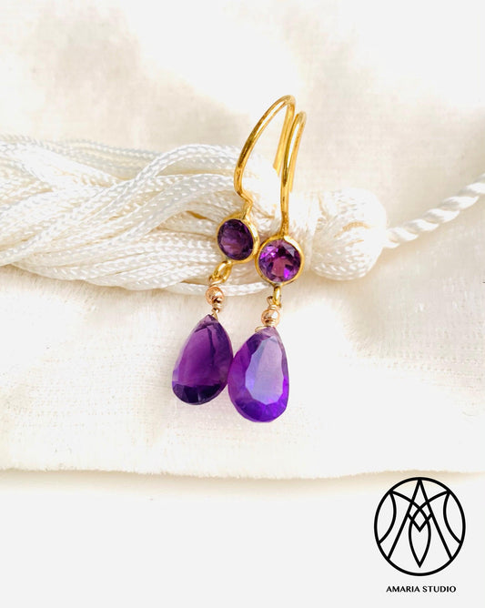 Amethyst Earrings - Amaria Studio