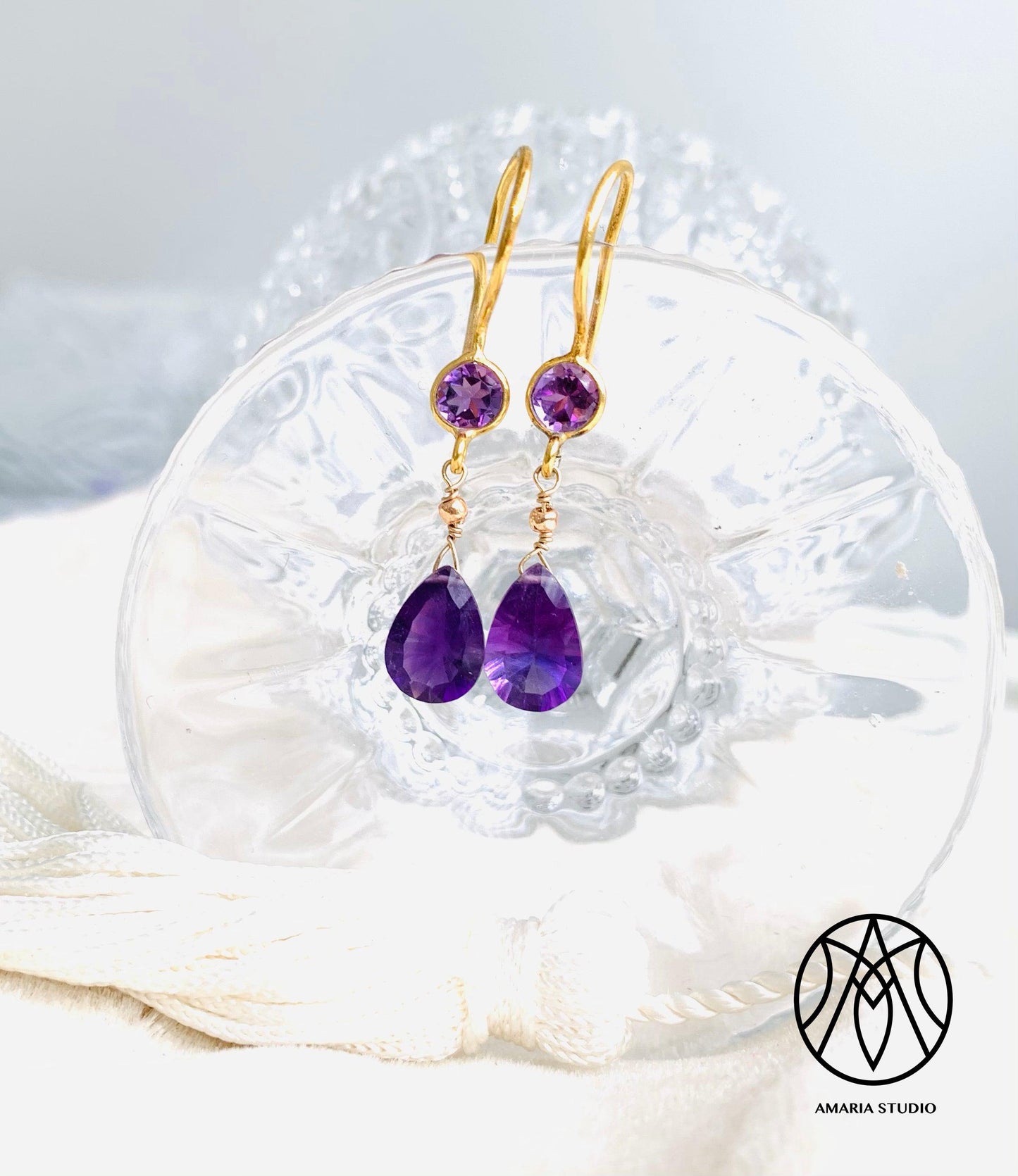Amethyst Earrings - Amaria Studio