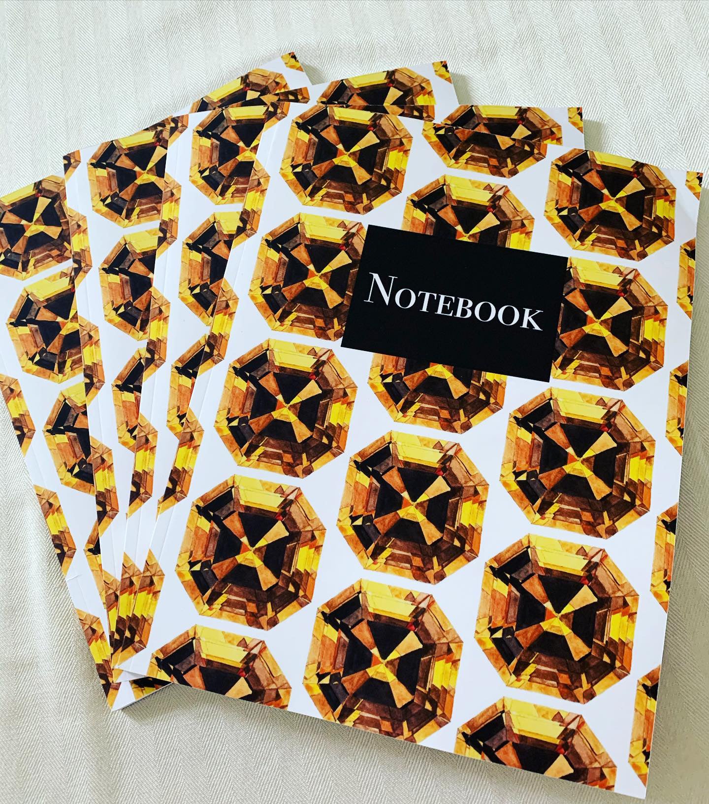 Notebook: Citrine Print Composition Notebook - College Ruled 110 Pages - Large 8.5 x 11 - Amaria Studio
