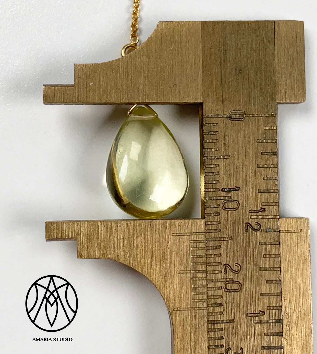 Citrine drop chain earrings - Amaria Studio