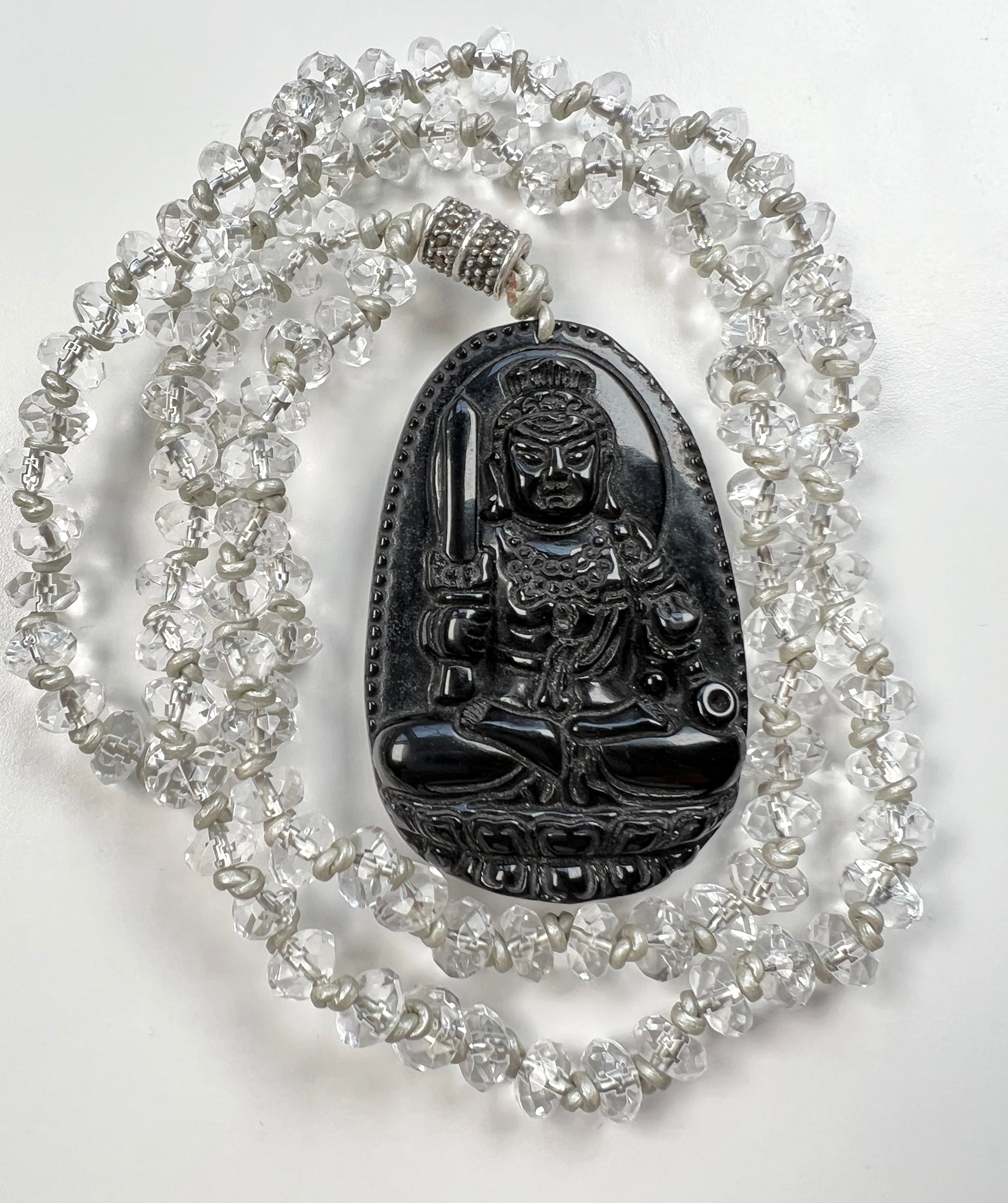 Crystal Quartz Buddhist Acala Mala - Amaria Studio