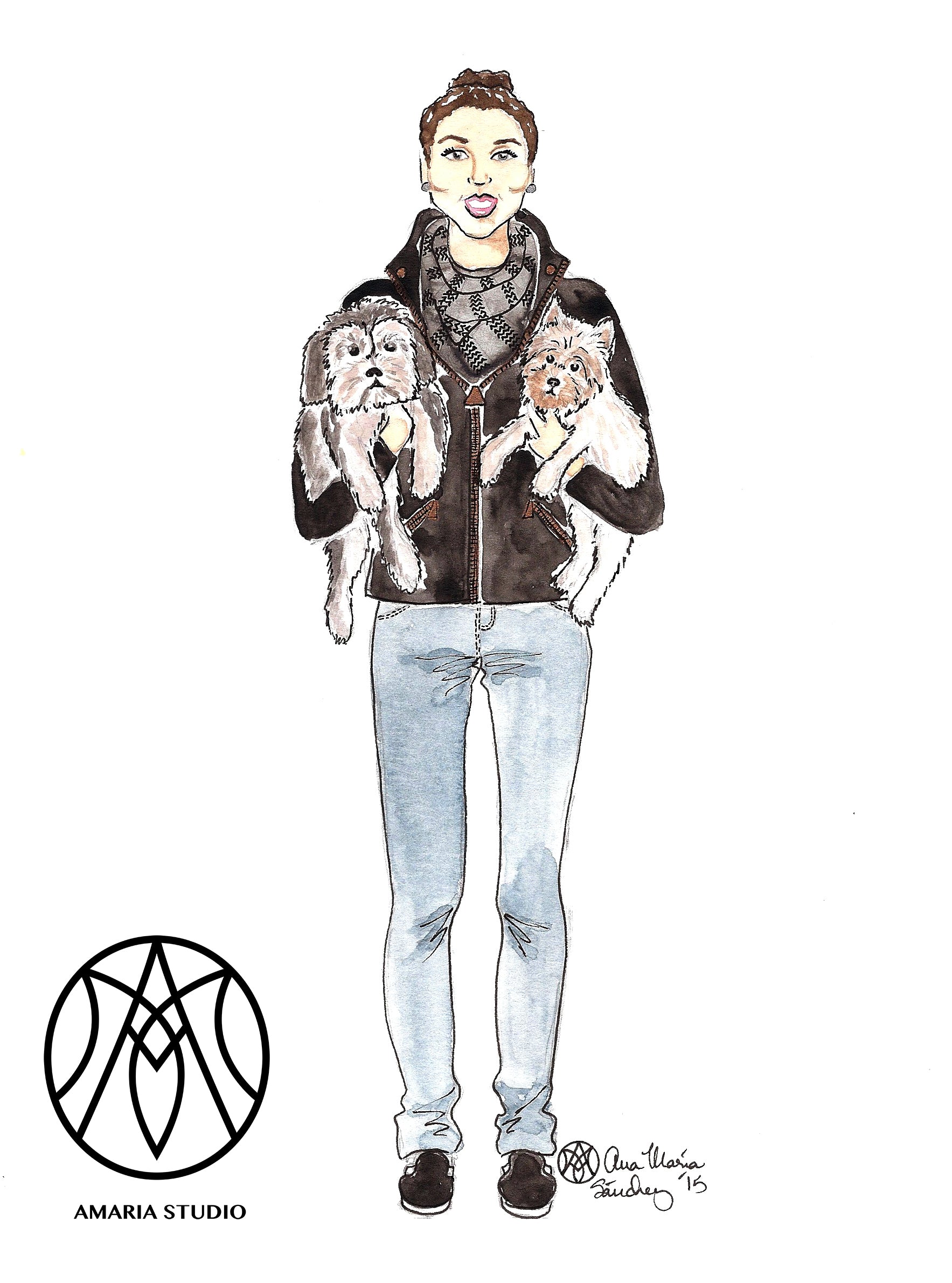 Custom fashion illustration - Amaria Studio