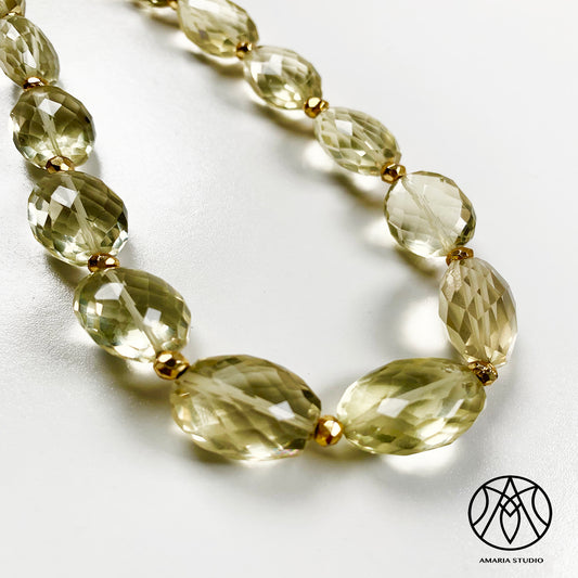 Faceted citrine necklace - Amaria Studio