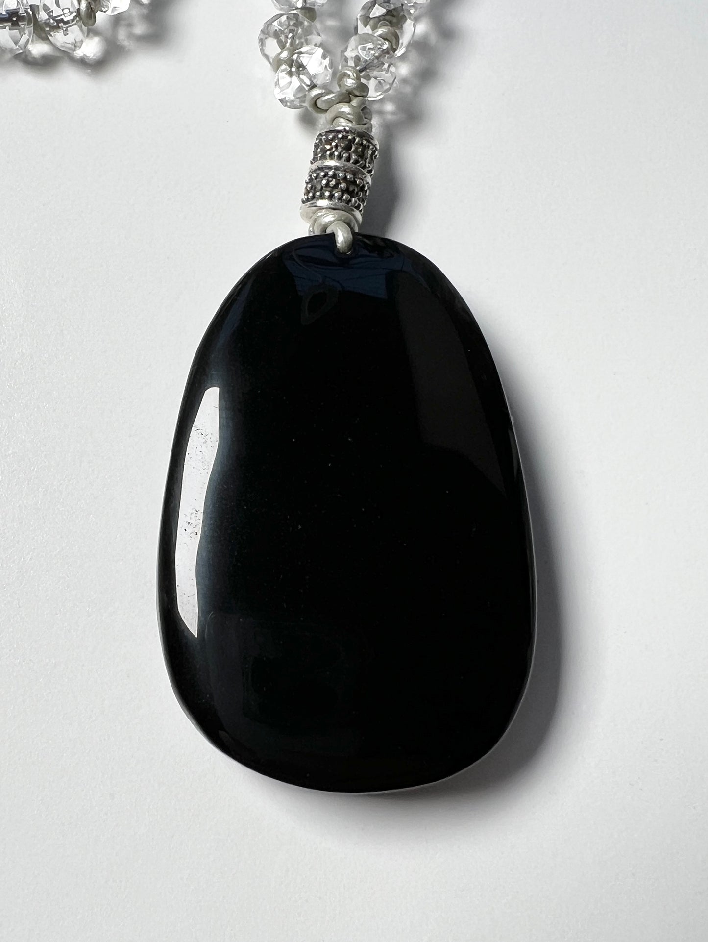 Crystal Quartz Buddhist Acala Mala - Amaria Studio