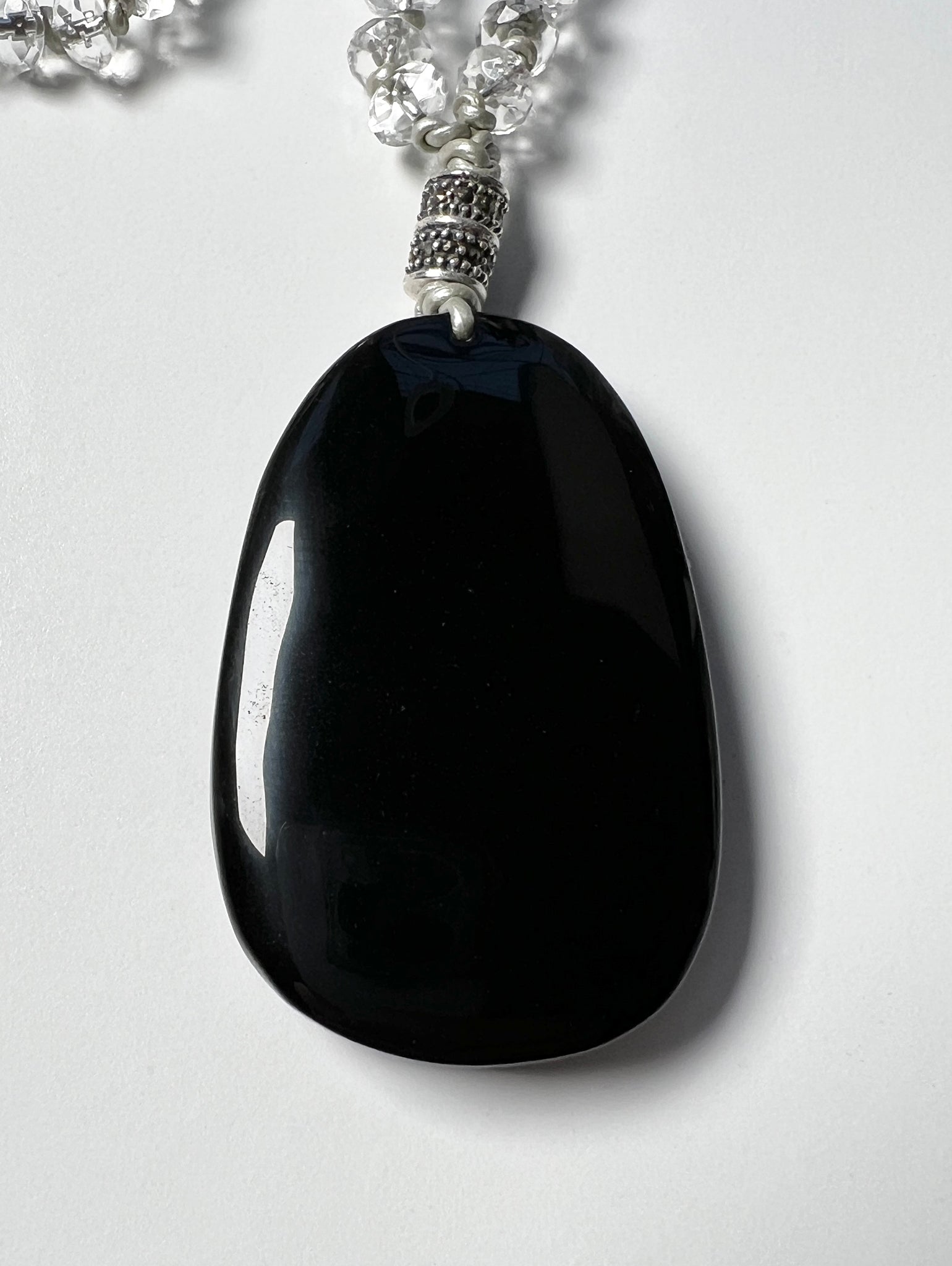 Crystal Quartz Buddhist Acala Mala - Amaria Studio