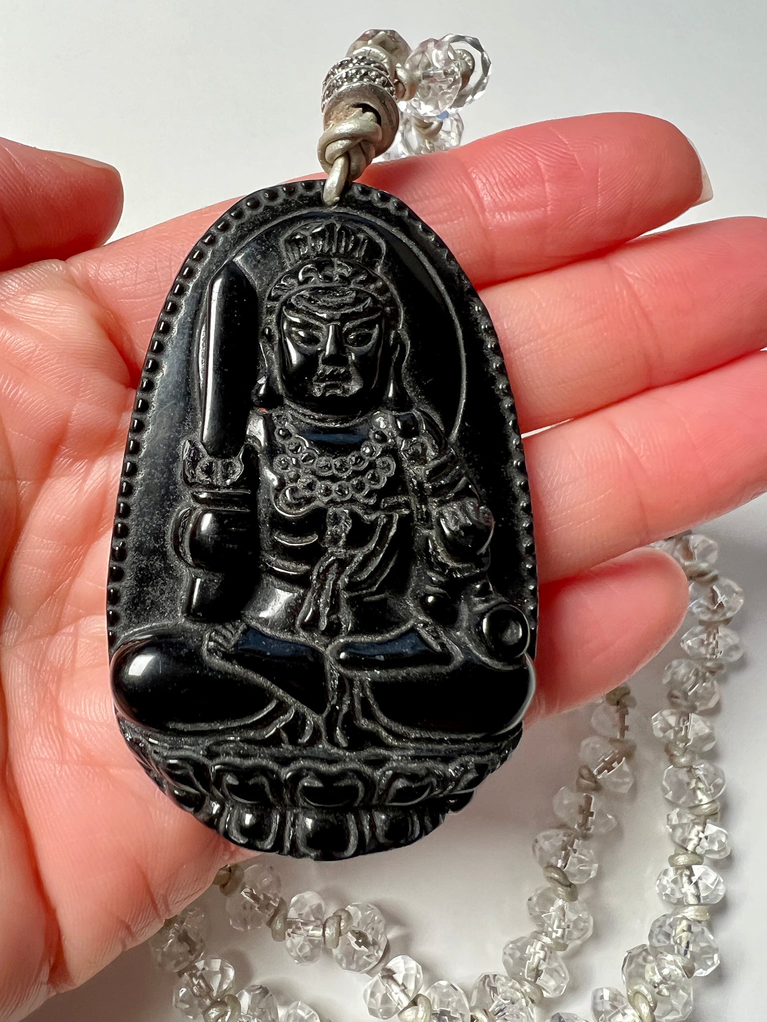 Crystal Quartz Buddhist Acala Mala - Amaria Studio