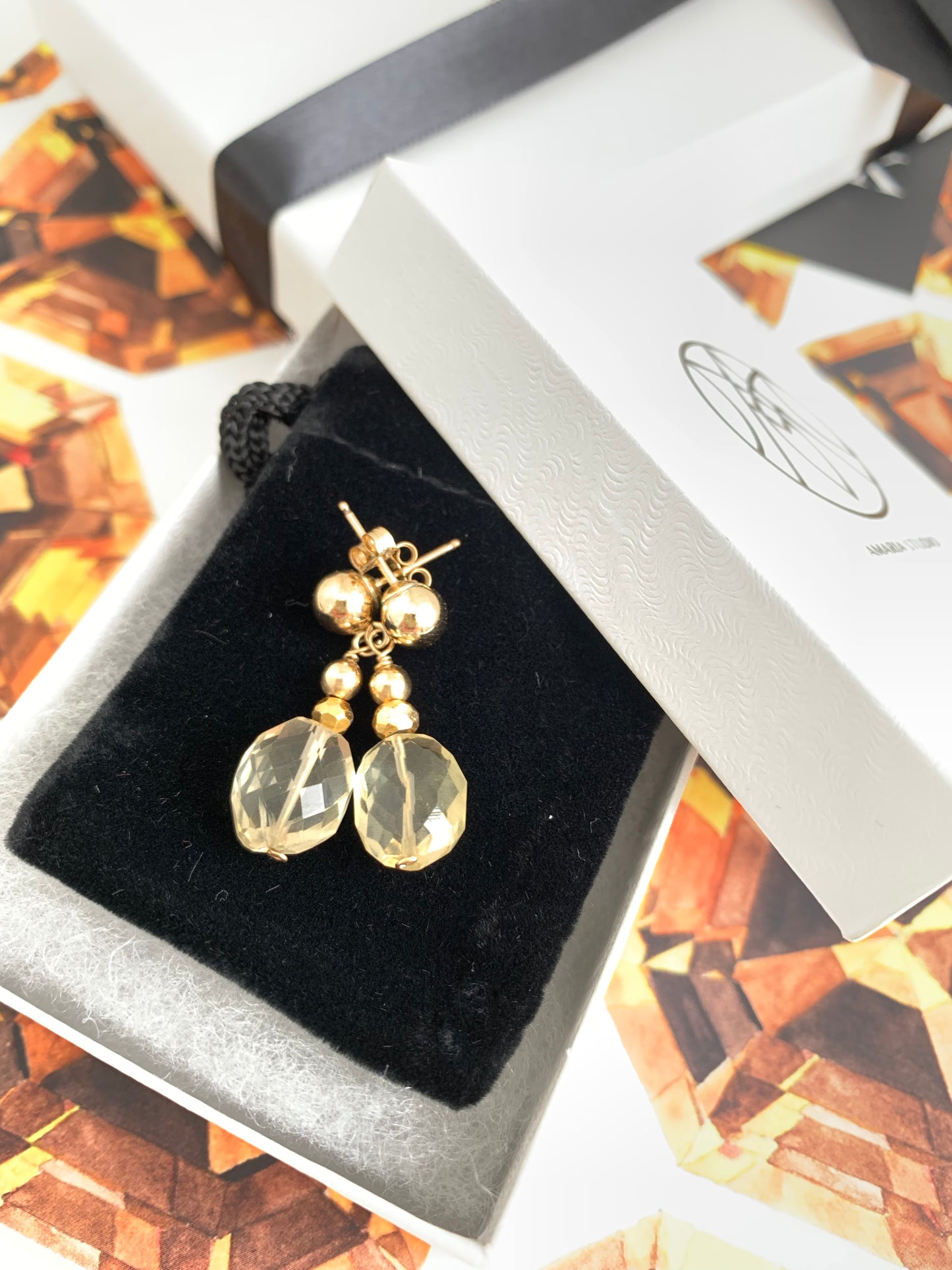 Citrine earrings - Amaria Studio