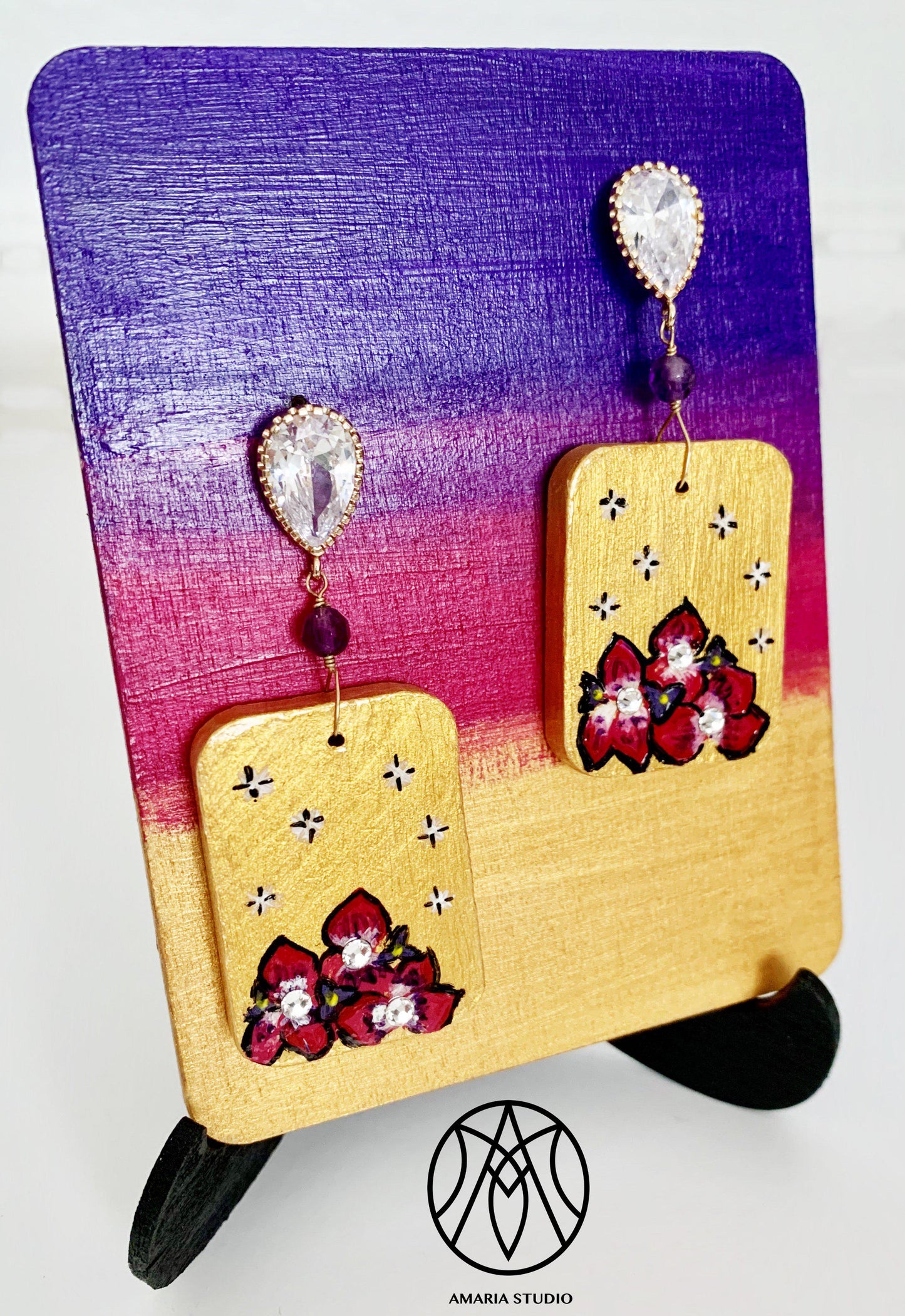 Orchid and Stars Painting - Amaria Studio
