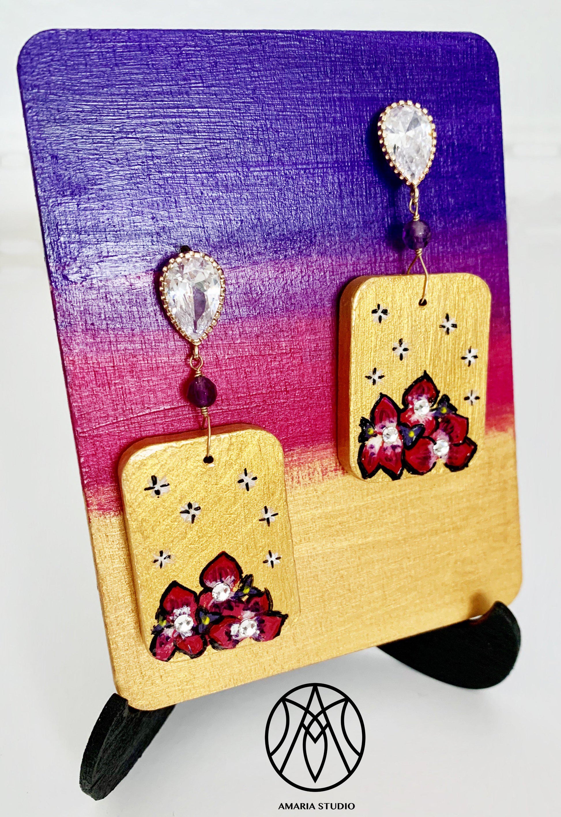 Orchid and Stars Painting - Amaria Studio