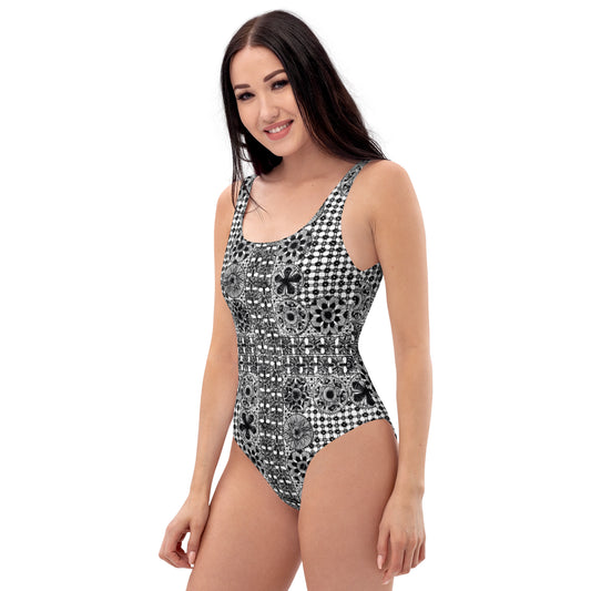 Ñanduti lace print One-Piece Swimsuit - Amaria Studio