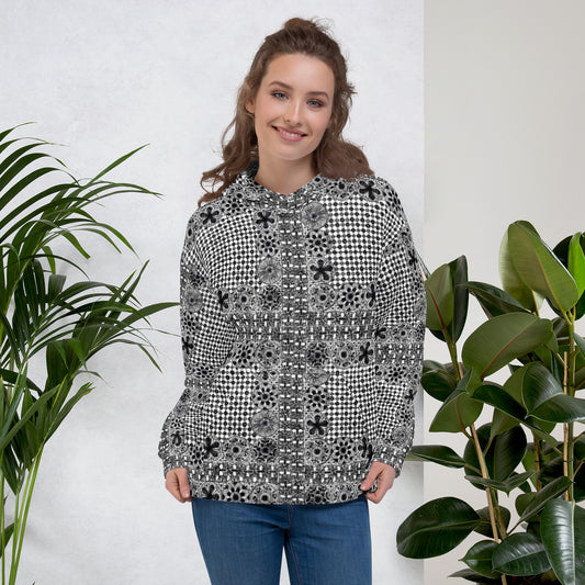 Ñanduti lace print Unisex Hoodie - Amaria Studio