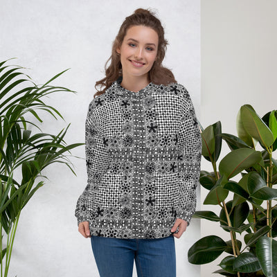 Ñanduti lace print Unisex Hoodie - Amaria Studio