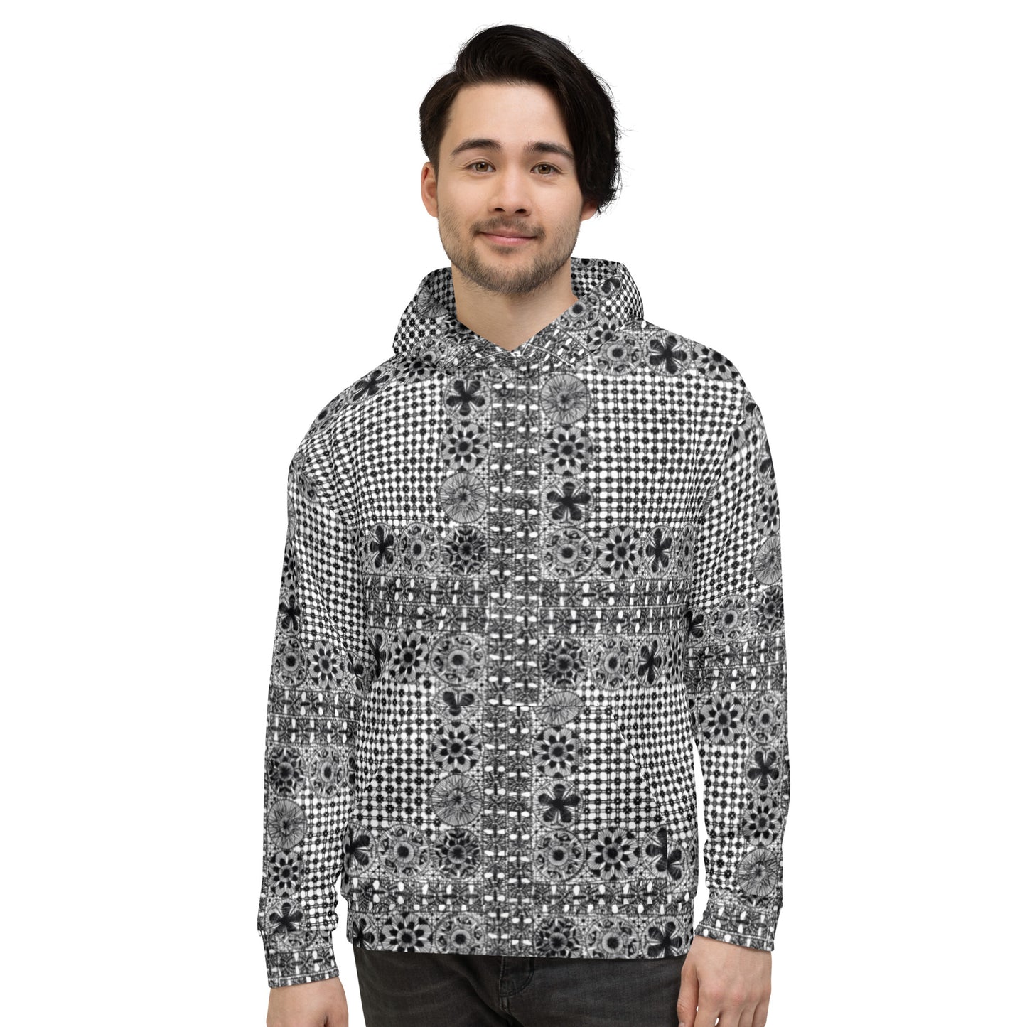 Ñanduti lace print Unisex Hoodie - Amaria Studio