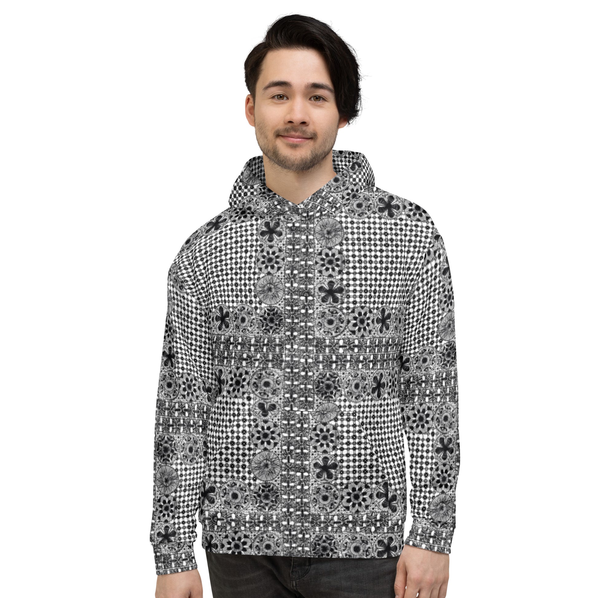 Ñanduti lace print Unisex Hoodie - Amaria Studio