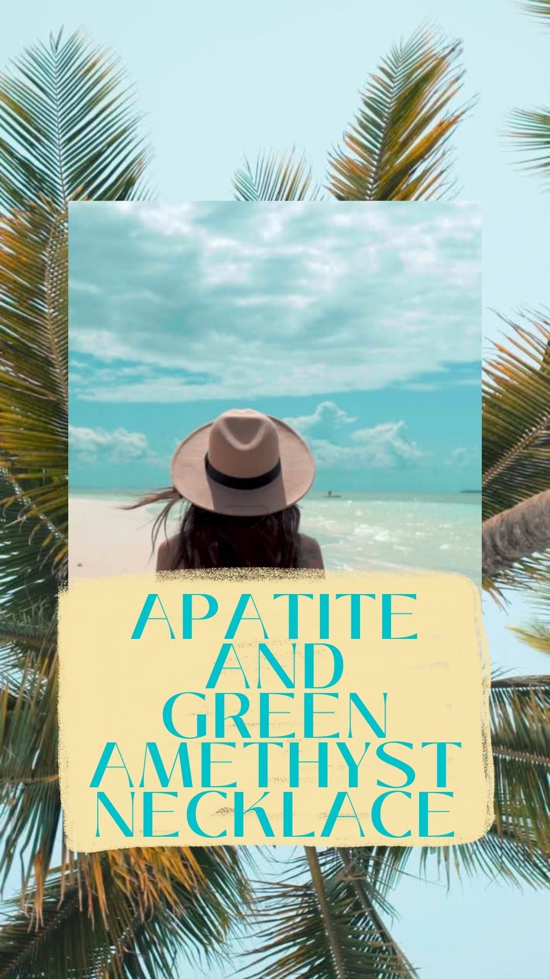 Beaded apatite green amethyst Necklace | Apatite Choker | Apatite and green amethyst jewelry |  Beaded layering - Amaria Studio
