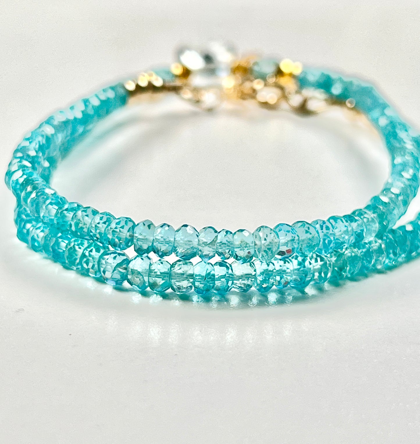 Beaded apatite green amethyst Necklace | Apatite Choker | Apatite and green amethyst jewelry |  Beaded layering - Amaria Studio