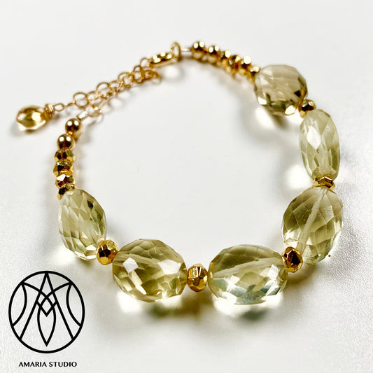 Faceted Citrine bracelet - Amaria Studio