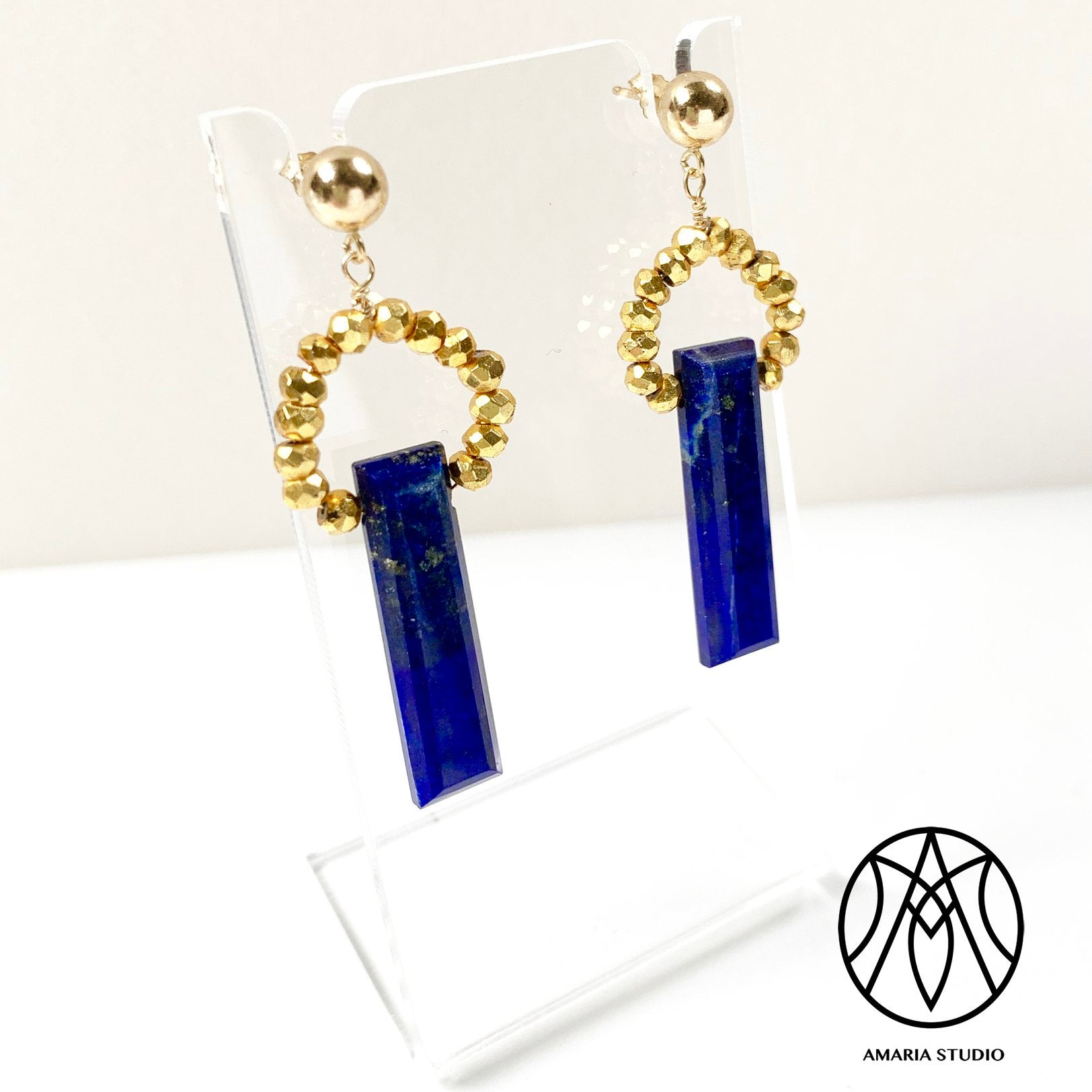 Lapis lazuli earrings - Amaria Studio