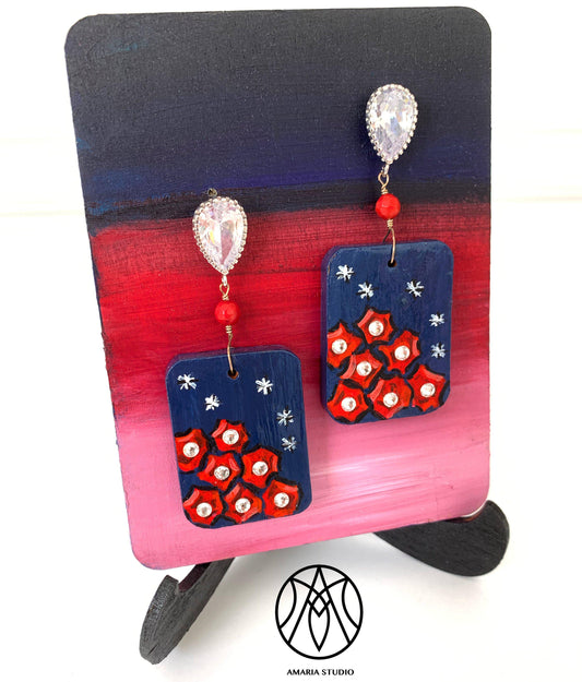 Roses and Stars Earrings - Amaria Studio