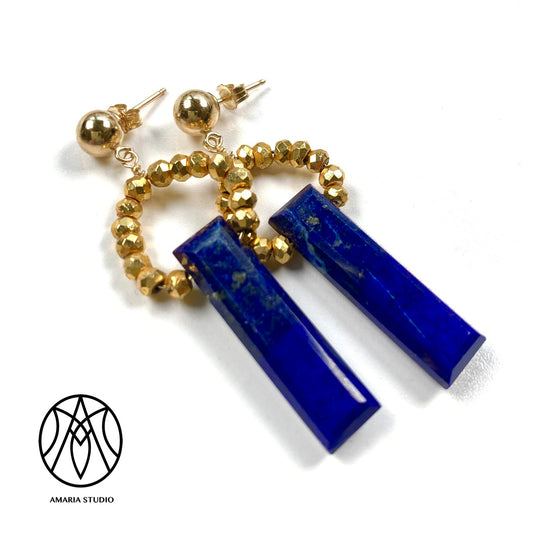 Lapis lazuli earrings - Amaria Studio