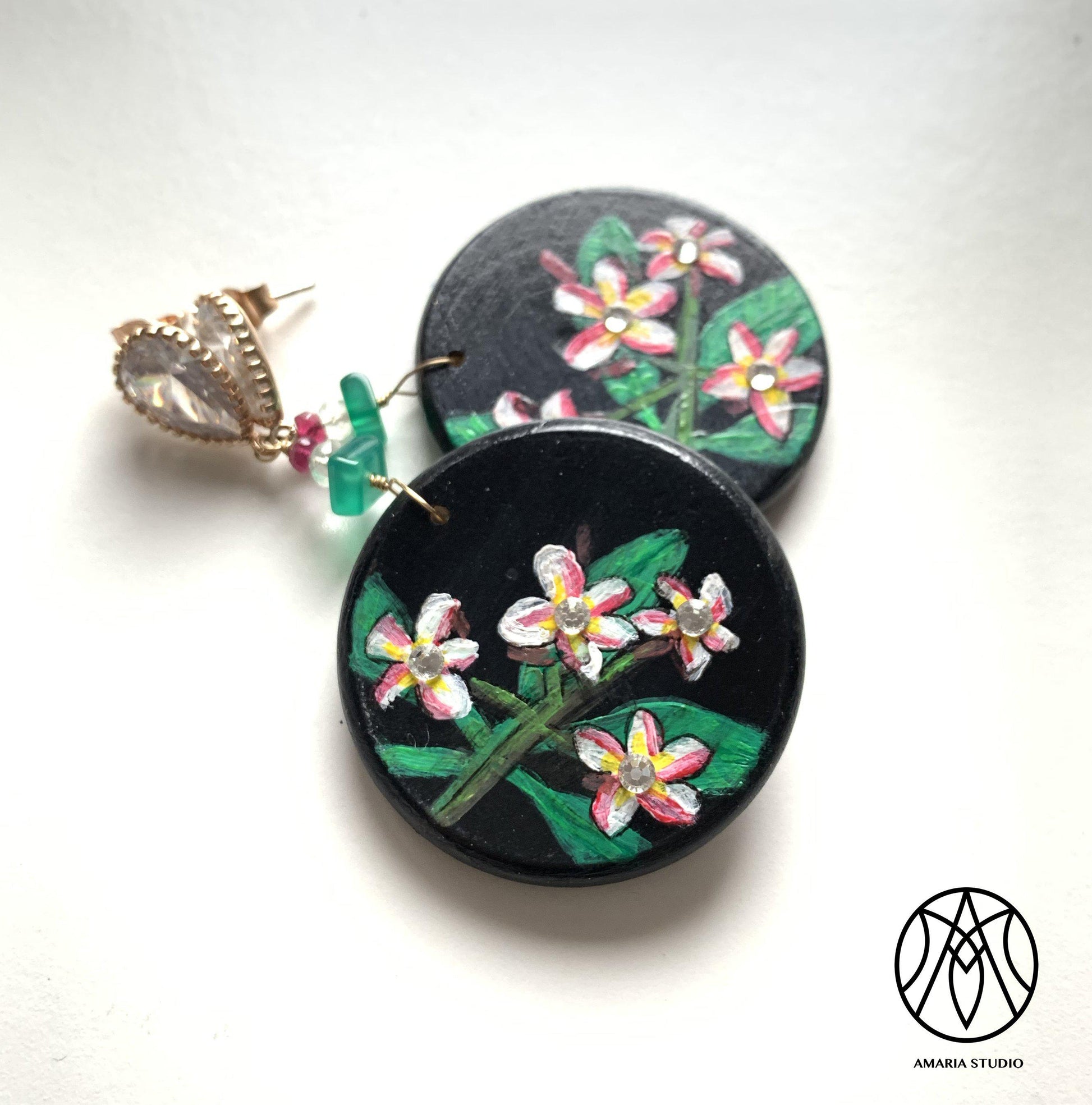 Plumeria Earrings - Amaria Studio
