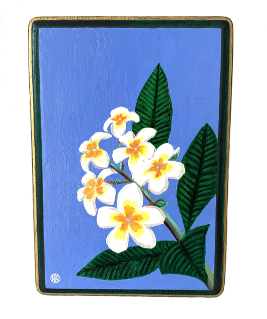 White Plumeria Painting - Amaria Studio